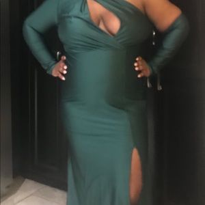 Emerald green dress
